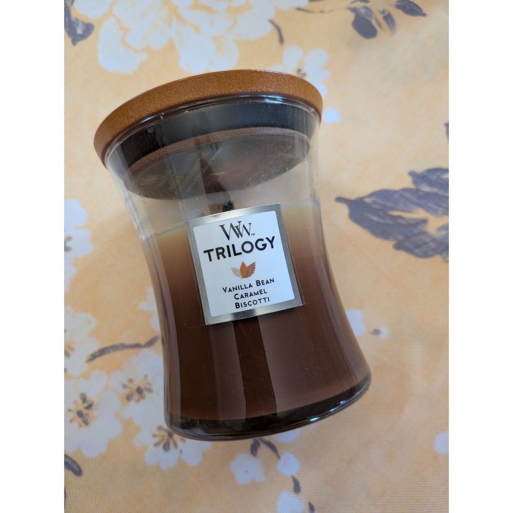 WoodWick Trilogy Cafe Sweets Candle - 9.7oz Hourglass - Used‎